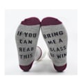 Miniatyrbild 2 av 2: If You Can Read This Bring Me A Glass of Wine Unisex Strumpor