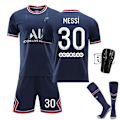 Miniatyrbillede 1 af 2: fodboldsæt fodboldtrøje messi med fodboldsokker og benbeskyttelse børn 18