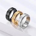 Miniatyrbillede 6 af 7: Fantastisk roterende præget Great Wall Motiv Ring - symbol 8 mm guld nr. 8
