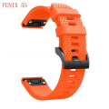 Miniatyrbilde 4 av 6: armbånd silikon Garmin Fenix ​​5/6/7 22 mm svart