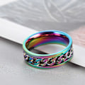 Miniatyrbillede 1 af 6: antistress spinner roterende fidget ring ringe størrelse 6/16,4 mm