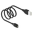 Pikkukuva 1 / 9: Yleinen latauskaapeli / lataustelakka Garmin-kelloille musta USB-A-kaapeli