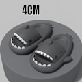 Miniatyrbilde 1 av 6: tøfler haj shark tøfler menn kvinner grå 42/43