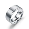 Pikkukuva 4 / 7: Kaksikerrosrengas - Forever Yours, sopivan mattapinnan ja symbolin kanssa 6mm teräsmaali Nro 10
