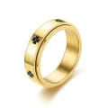 Miniatyrbillede 3 af 6: anti-angst spinner fidget roterende ring ringe størrelse 7/17 mm