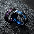 Pikkukuva 4 / 6: Sininen ja violetti Gemstone Queen -sormus - Taianomainen King &amp; Queen 8mm hänen kuningas nro 13