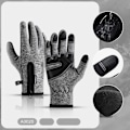 Miniatyrbild 1 av 8: vinter handskar touchvantar vattentäta mc handskar A0020 grå S