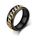 Miniatyrbillede 1 af 6: antistress spinner roterende fidget ring ringe størrelse 8/18,2 mm
