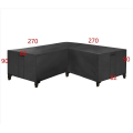 Miniatyrbillede 7 af 9: møbelbetræk til udendørsmøbler hjørnesofa med vandtæt sort 320*320*80 cm