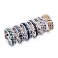 Pikkukuva 6 / 6: antistress spinner pyörivä fidget ring rings kullanvärinen Størrelse 12 / 21,5 mm