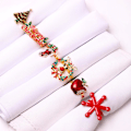 Miniatyrbillede 3 af 6: Servietringe Jul Thanksgiving Holidays Julepynt Julepynt ca 6 stk / elg 3