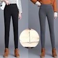 Miniatyrbillede 2 af 7: foret vinterleggings fleece-tights med høj talje muodin harmaa 5XL