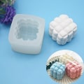 Miniatyrbillede 3 af 5: lysforme lys stearinlys gør-det-selv-forme i silikoneform terning