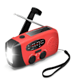 Miniatyrbilde 2 av 9: Sveiv radio nødradio radio fm med solceller lommelykt 2000mAh strøm 2 stk
