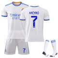 Miniatyrbillede 1 af 4: fodboldtrøje/fodboldtøj real madrid til børn/voksne med fodb valkoinen #7 S