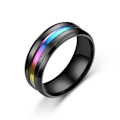 Miniatyrbild 1 av 6: anti-ångest spinner fidget roterande ring ringar Size8/18.2mm