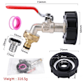 Miniatyrbillede 1 af 6: ibc tank adapter vandhane til ibc ibc tank adapter messing s60*6 til 3/4 tommer hane + 