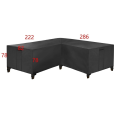 Miniatyrbilde 8 av 9: møbeltrekk til utemøbler hjørnesofa med vanntett brun 286*286*82 cm