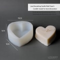 Miniatyrbillede 1 af 6: lysforme lys stearinlys gør-det-selv-forme i silikoneform lz22077 kærlighedshjerte a