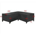 Miniatyrbilde 4 av 9: møbeltrekk til utemøbler hjørnesofa med vanntett brun 320*320*80 cm