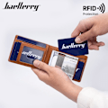 Miniatyrbillede 3 af 7: Baellerry Minimalistisk RFID-blokerende slank pung til mænd sort