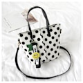 Miniatyrbild 3 av 7: Canvas Wave Point Mummy Bag Portable Shoulder Messenger Bag Stor Svart