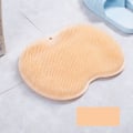 Miniatyrbilde 1 av 6: Sklisikker dusjmatte dusjbørste dusjfotskrubber ryggskrubbskrubb oransje 1 stk