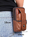 Miniatyrbild 6 av 10: Män läder midja väska multifunktions-Fanny Pack stor kapacitet b Som på bilden 1 coffee 3 layer