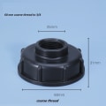 Miniatyrbild 1 av 6: ibc tankadapter ibc koppling ibc anslutnings ibc tank adapter S60*6 till 3/4tum svart