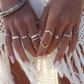 Miniatyrbild 2 av 9: All fingers ring ringar set med olika mönster