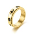 Miniatyrbillede 1 af 6: antistress spinner roterende fidget ring ringe størrelse 7/17 mm