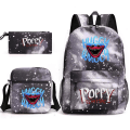 Pikkukuva 1 / 4: poppy playtime huggy wuggy reppu penaalit olkahihna laukut pa tähden harmaa 1