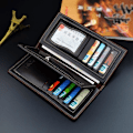 Miniatyrbild 5 av 6: Baellerry Herr Business Design Korthållare Plånböcker PU Läder V Kaffe 18.5cm*9cm*1.8cm