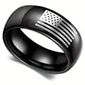 Miniatyrbillede 4 af 6: Kinesisk Nationalflag Ring - symbolsk patriotisme smykker til k 8 mm sort sløjfe amerikansk flag nr. 9