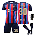 Pikkukuva 7 / 7: jalkapallo jersey jalkapallo vaatteet jersey fc barcelona messi pedri auba #7 sokker benbeskyttelse #16