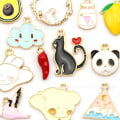 Miniatyrbillede 2 af 5: charms smykker øreringe diy pack 30 stk som på billedet