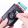 Miniatyrbild 3 av 4: airtag plånbok wallet apple airtags korthållare kort svart