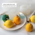 Miniatyrbillede 2 af 6: lysforme lys stearinlys gør-det-selv-forme i silikoneform mj17 lodret citron