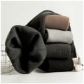 Miniatyrbild 8 av 10: Vinter varma fleece fodrade strumpbyxor leggings dam varma scrun Mörkgrå Leggings utan strumpor