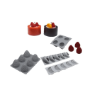 Miniatyrbillede 6 af 6: stearinlys stearinlys DIY silikone form stearinlysfremstilling stearinlys væge 4 små jordbær