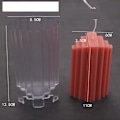 Miniatyrbillede 1 af 6: lysforme lys stearinlys gør-det-selv-forme i silikoneform blok 6x11