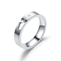 Pikkukuva 3 / 6: Timantin Jalkajäntti Parirenkaat - Elegantit inlayed sormukset 4mm naisten koko 8