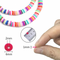 Miniatyrbillede 2 af 5: DIY flade lerperler sæt runde polymer lerperler laver armbånd til som billedet viser
