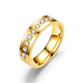Miniatyrbillede 3 af 6: Udsøgte parringer med diamanter: Elegant og tidløs vielsesring 6 mm guld uden diamanter nr. 13
