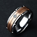 Miniatyrbillede 2 af 6: Diamantring med to farver og trappetudsnit - elegant modeerklæring 8 mm diamantsæt blå nr. 6