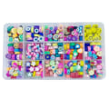 Miniatyrbilde 5 av 5: DIY Leirperler sett flate runde polymerleireperler for smykkefremstilling som bildet viser