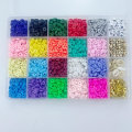 Miniatyrbillede 4 af 5: Lerperler sæt flade runde polymerlerperler til gør-det-selv-smykker som billedet viser