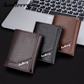 Miniatyrbillede 4 af 6: Baellerry Herre RFID Aluminium Visitkort Holder Tynd Tegnebog 3-fold sort