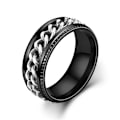 Miniatyrbillede 1 af 6: anti-angst spinner fidget roterende ring ringe størrelse 8/18,2 mm