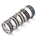 Miniatyrbillede 2 af 2: antistress spinner roterende fidget ring ringe blå Koko 12 / 21,5 mm
